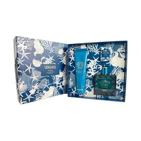 Versace Eros  Parfum set (parfum 100 ml + Eau de parfum 5 ml + Shower gel 150 ml) voor mannen