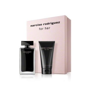 Narciso Rodriguez For Her gift set 100ml eau de toilette + 75ml body lotion